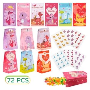 Brand New, 72 pcs Valentine Treat Bags